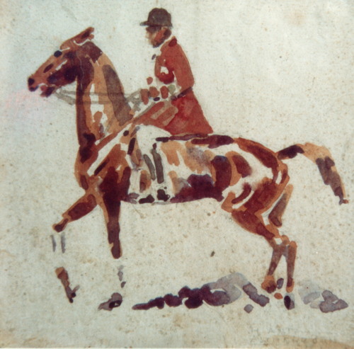 Bild Reiter mit Pferd von Uli Aschenborn